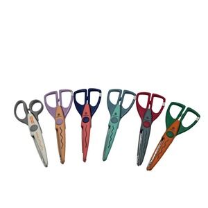 Set of 6 Fiskars & Provo Edger Scissors Crafting Scrapbooking Ripple Craft / AA